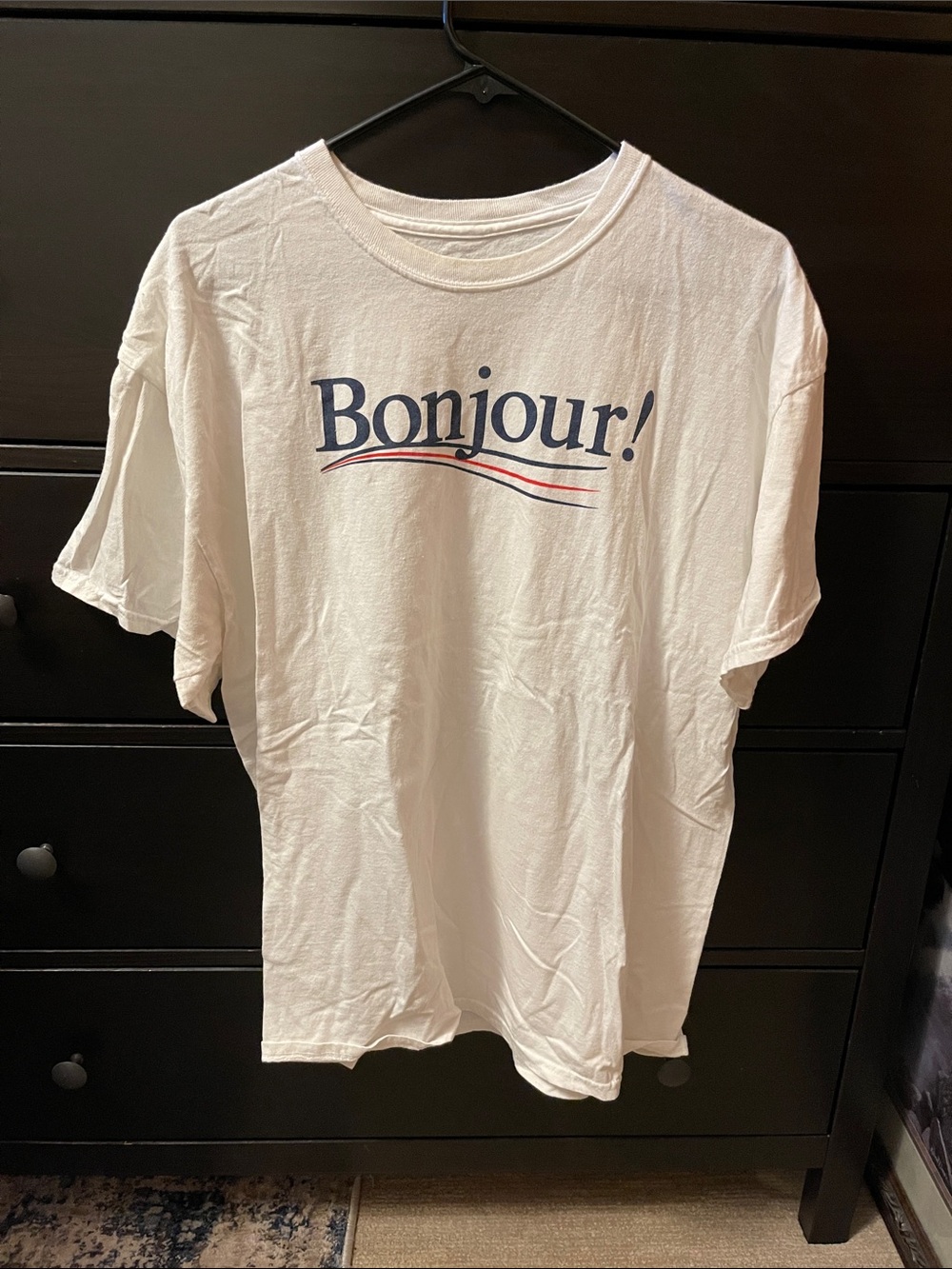 Bonjour Graphic Short Sleeve Tee - White